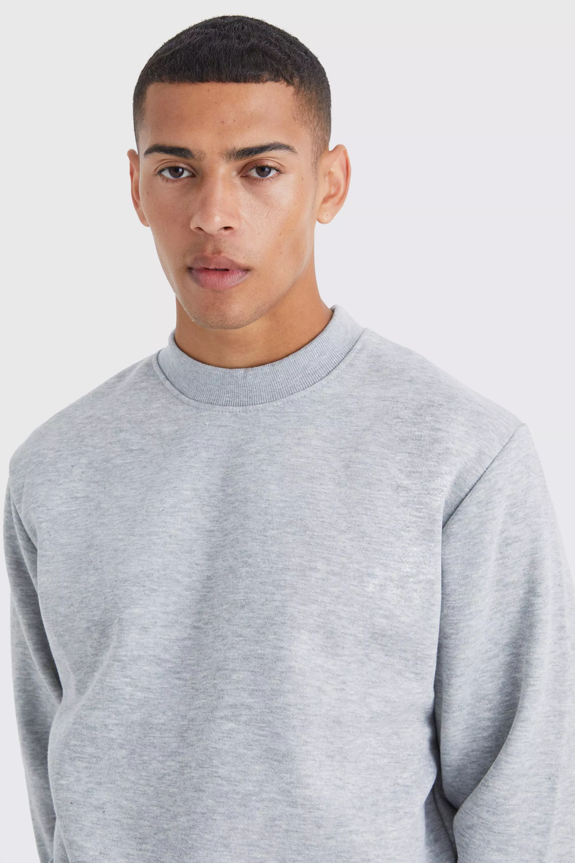 Grey marl sweatshirt top mens